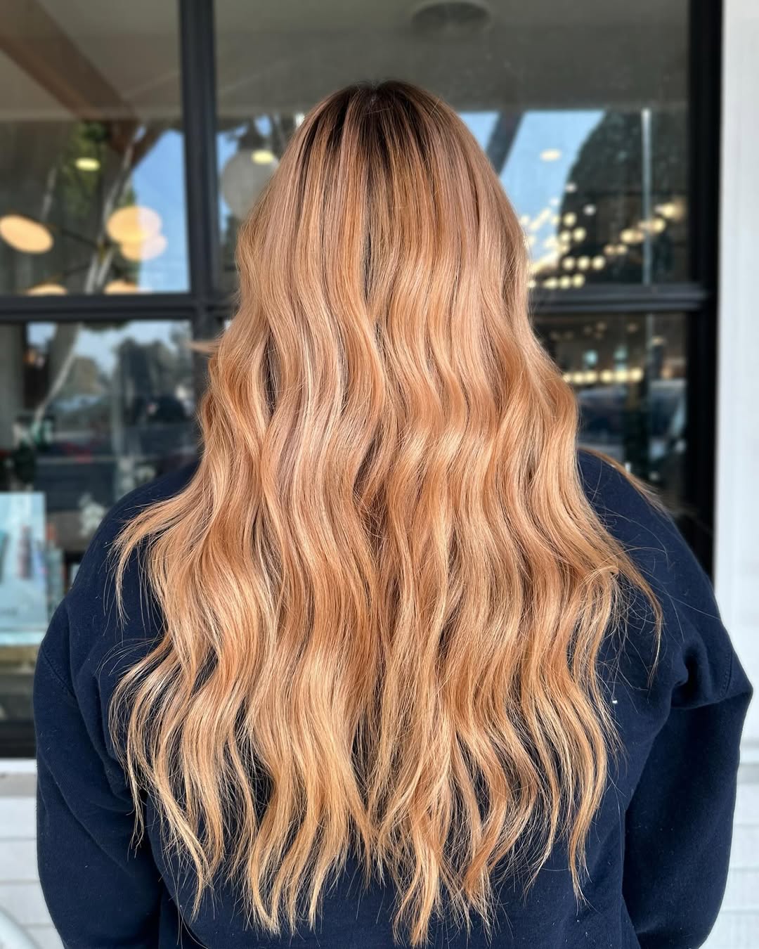 Gorgeous Strawberry Blonde Waves With Natural Root