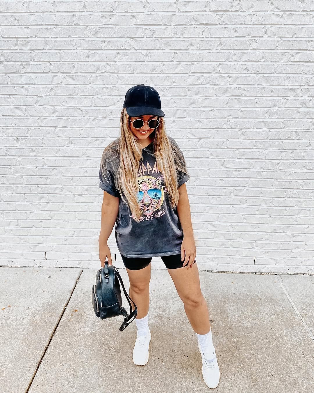 Graphic Tee And Bike Shorts Festival Vibe