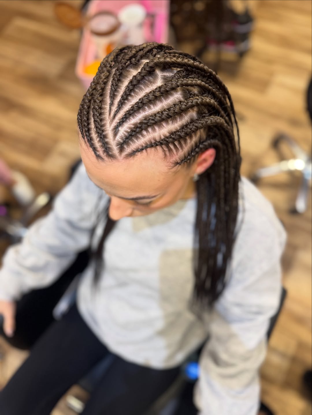 Intricate Fulani Braids with Cornrow Patterns