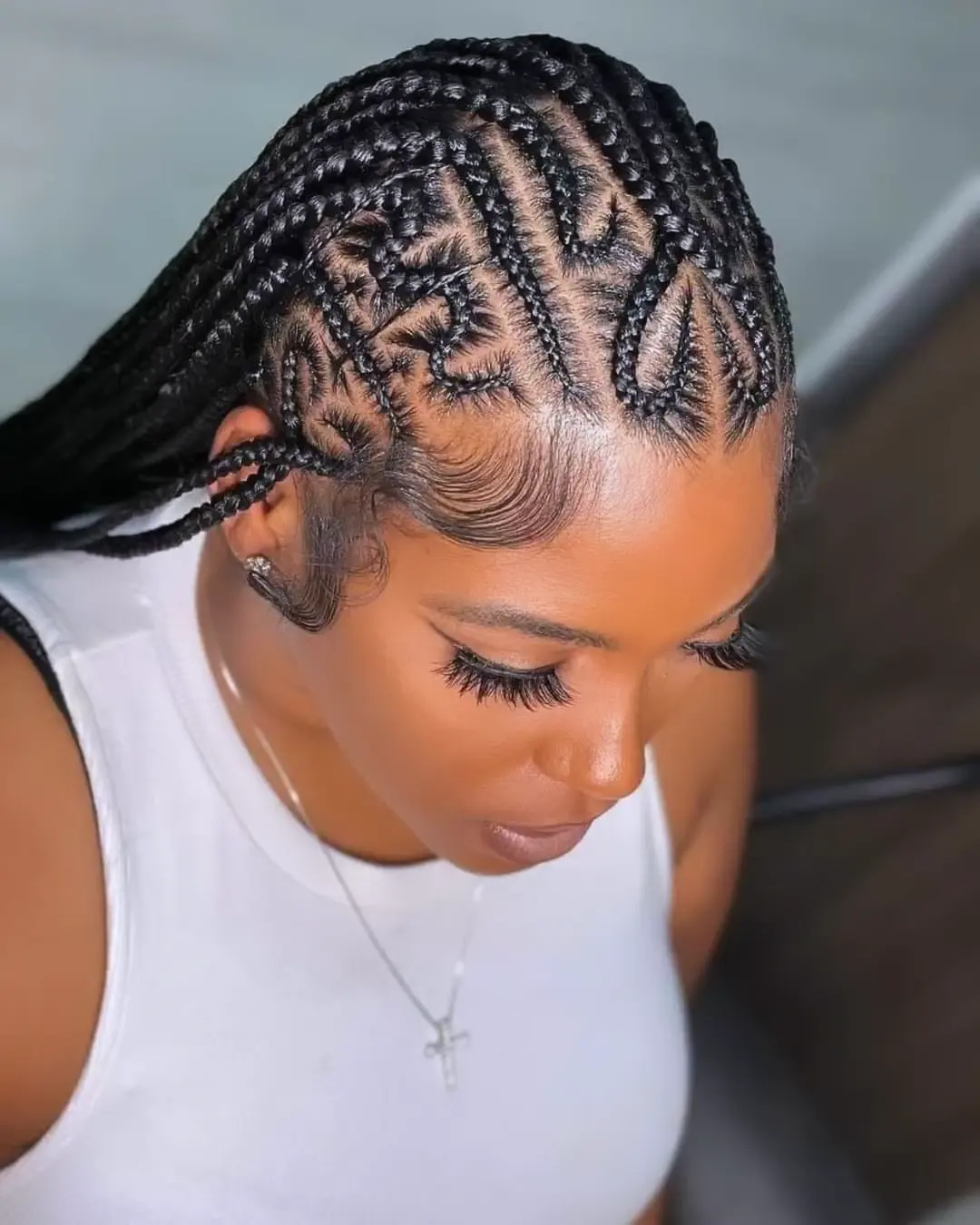 Intricate Heart and Maze Feed-In Braids