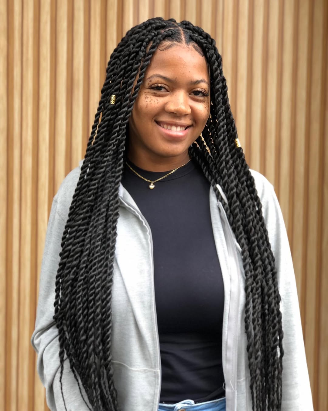 Long Passion Twist Braids With Face-Framing