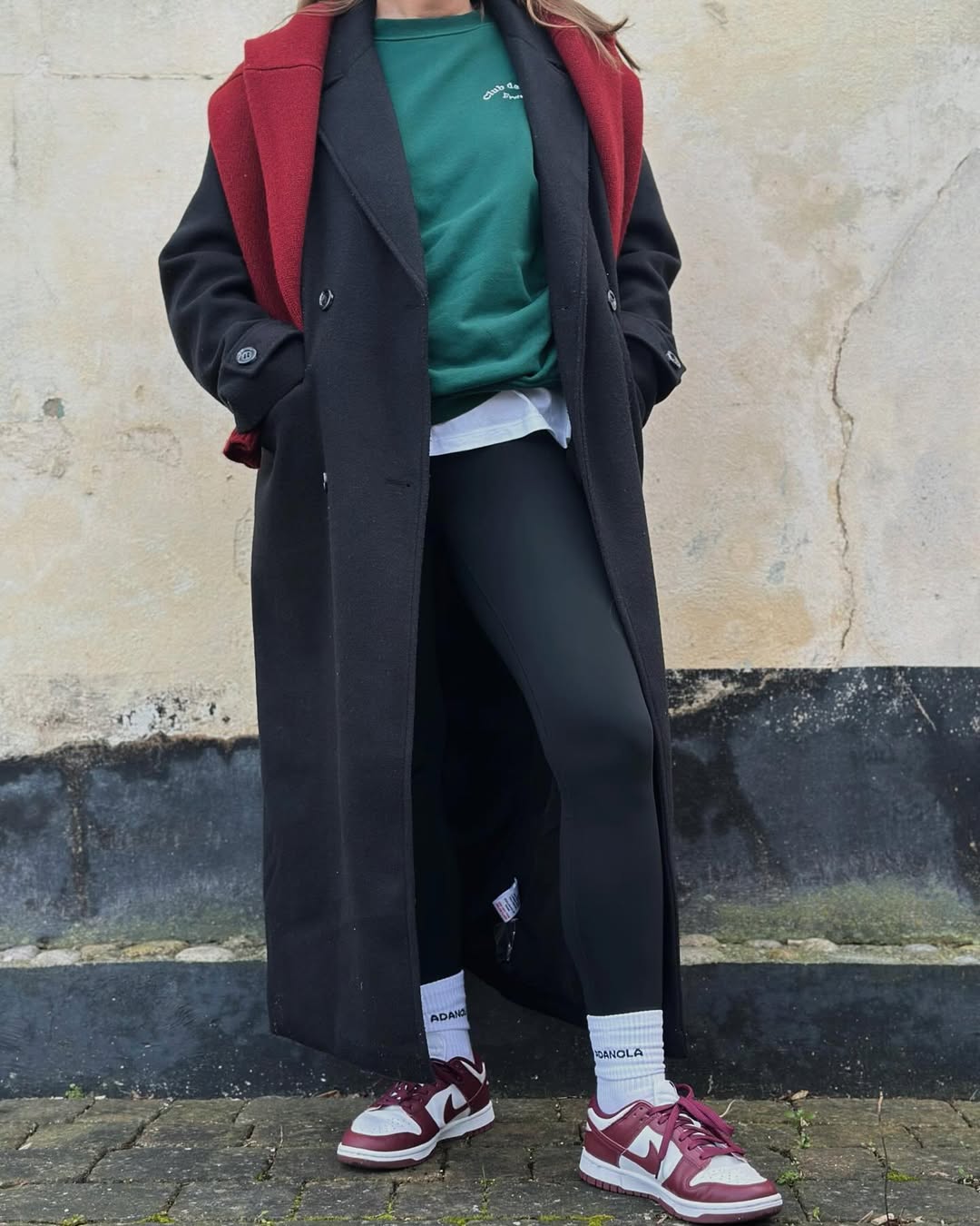 Longline Coat Over Athleisure Set