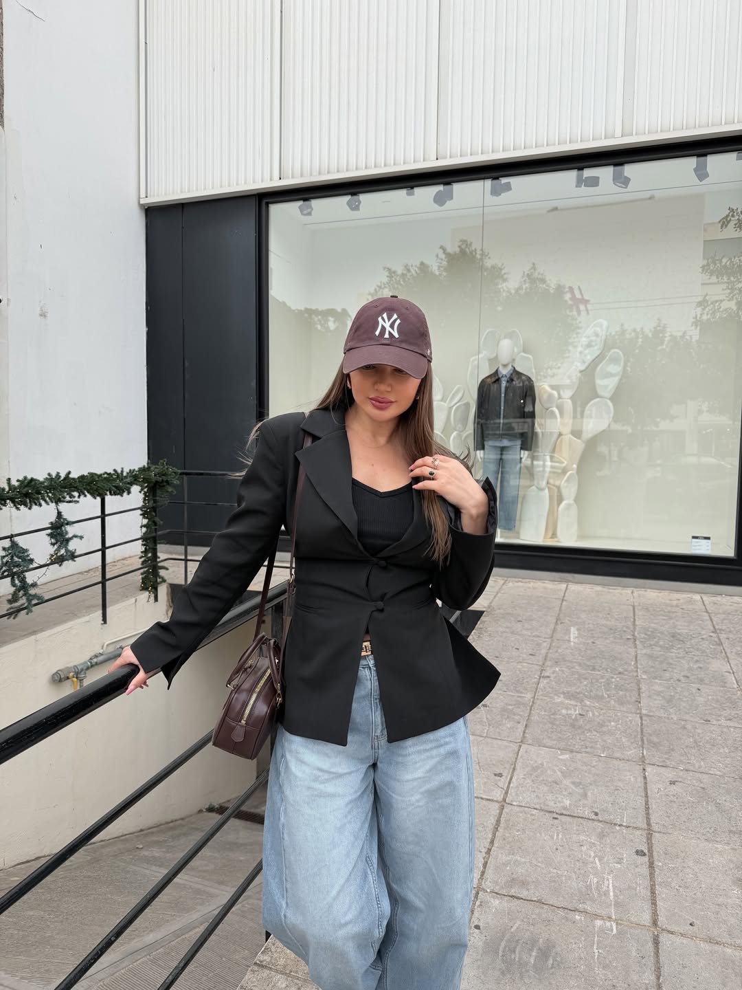 Oversized Blazer With Wide Leg Jeans Street Style