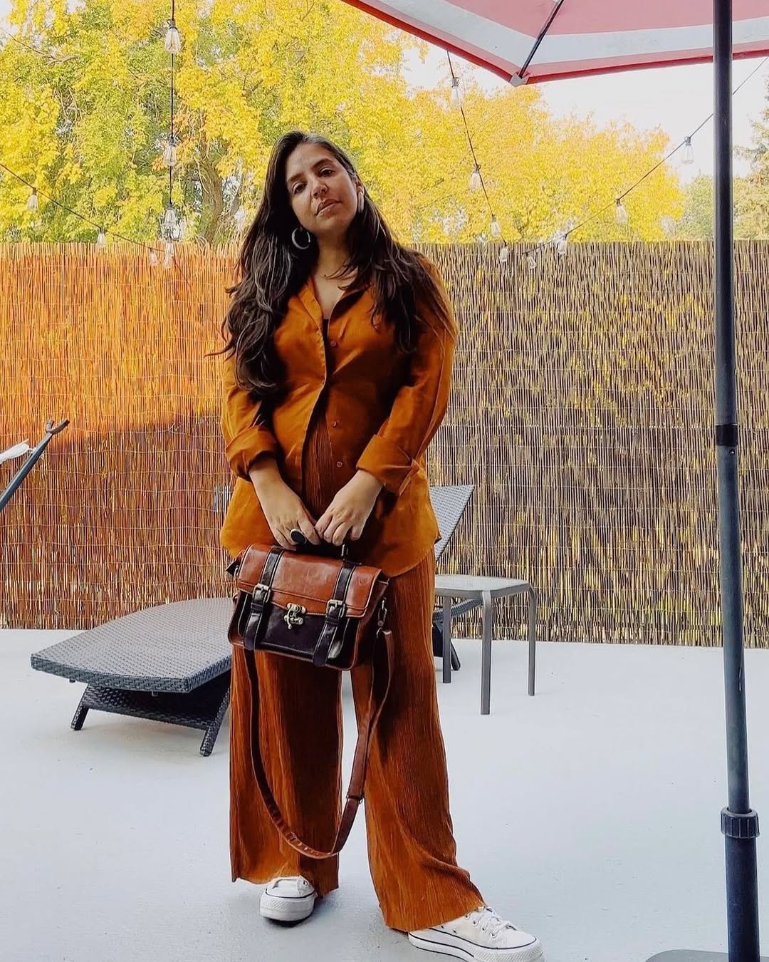 Plaid Print Wide Leg Pant And Button Down Set