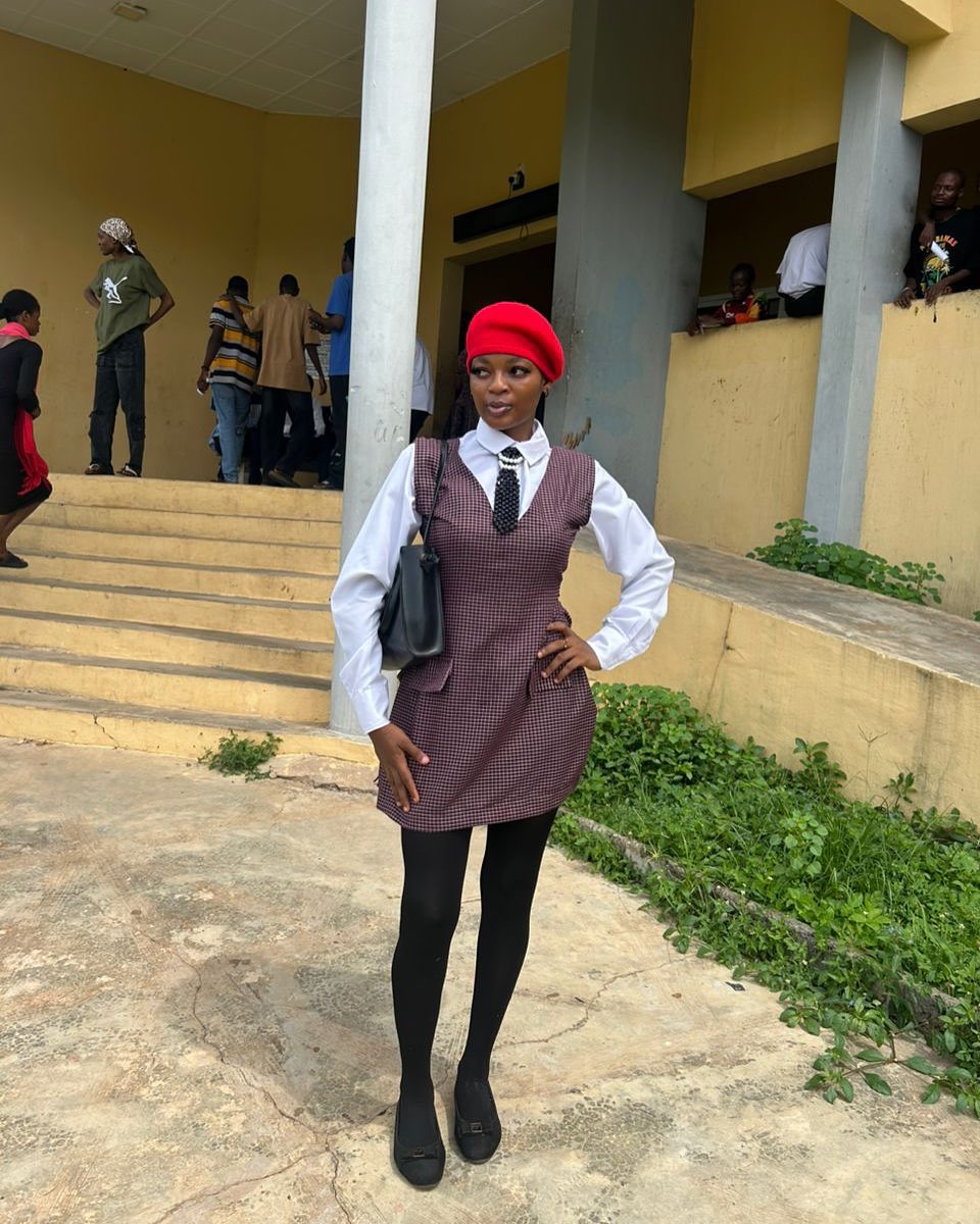 Preppy School Uniform Inspired Mini Dress Look