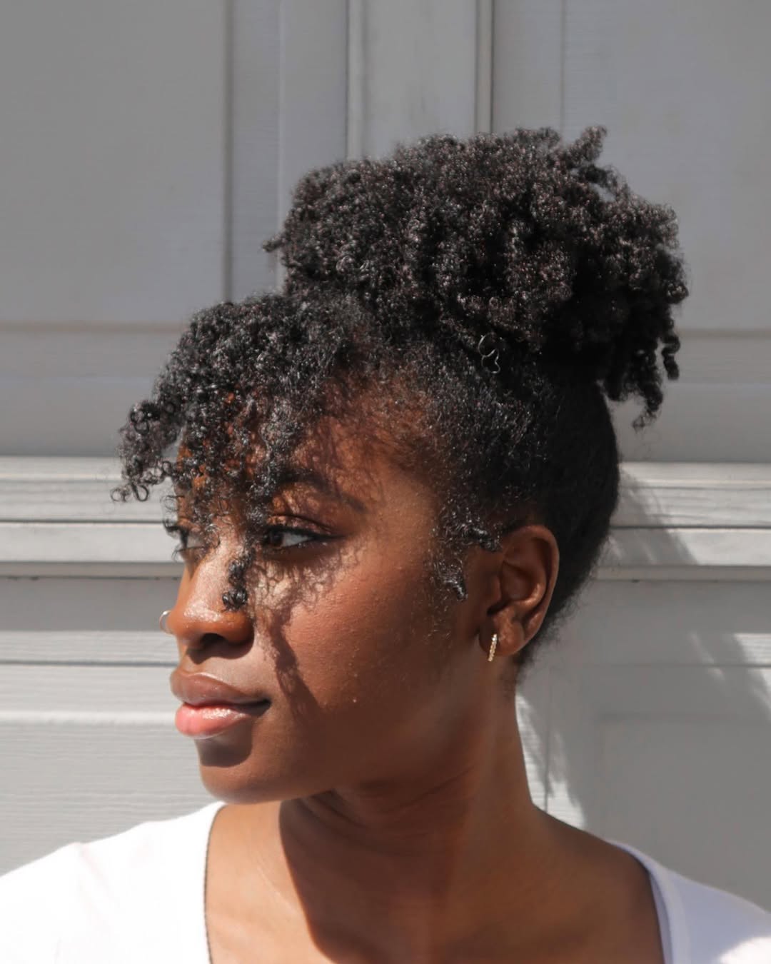 Puffy Pineapple Updo Natural Curls