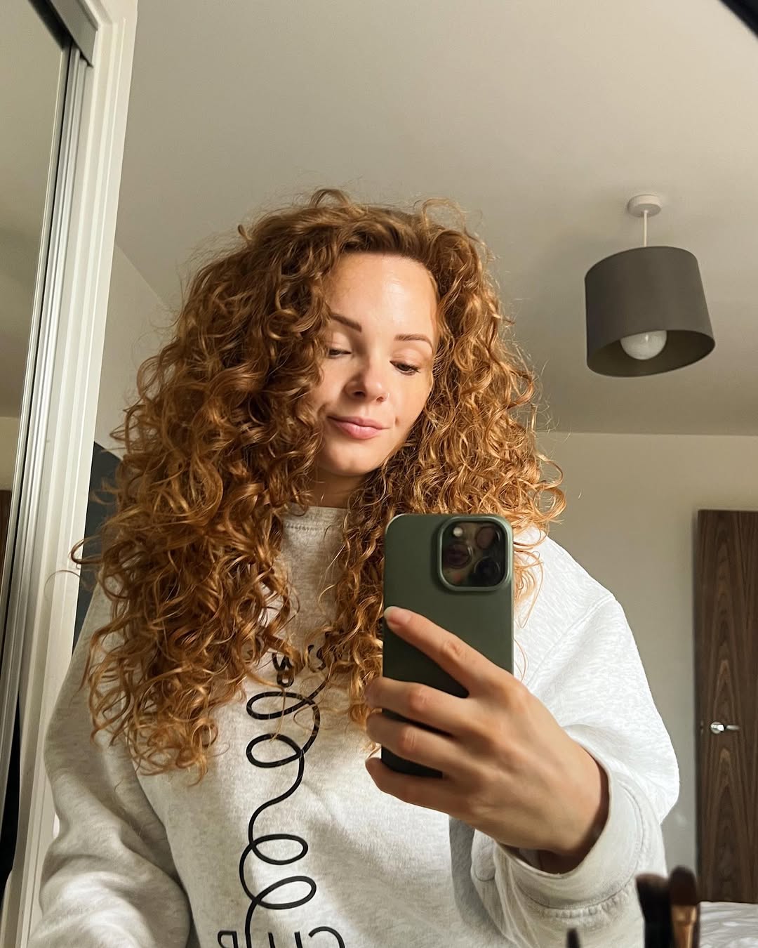 Rich Auburn Ringlets With Natural Shine