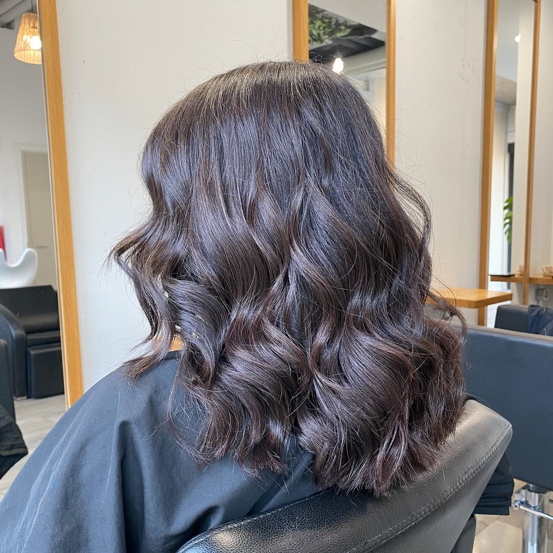 Rich Brunette Bouncy Waves Shoulder Length