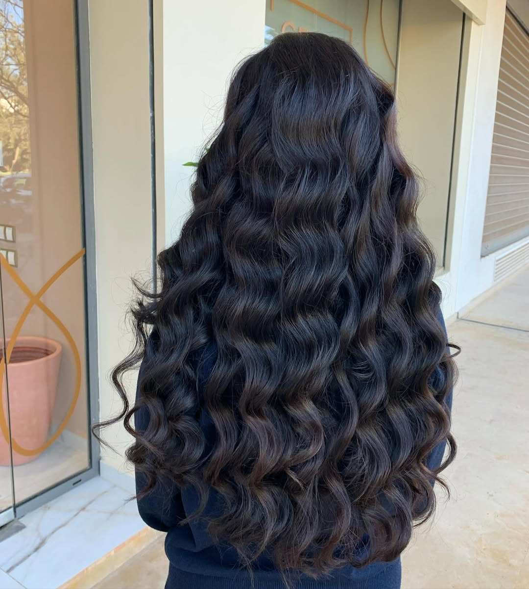 Rich Brunette Long Waves Soft Curls