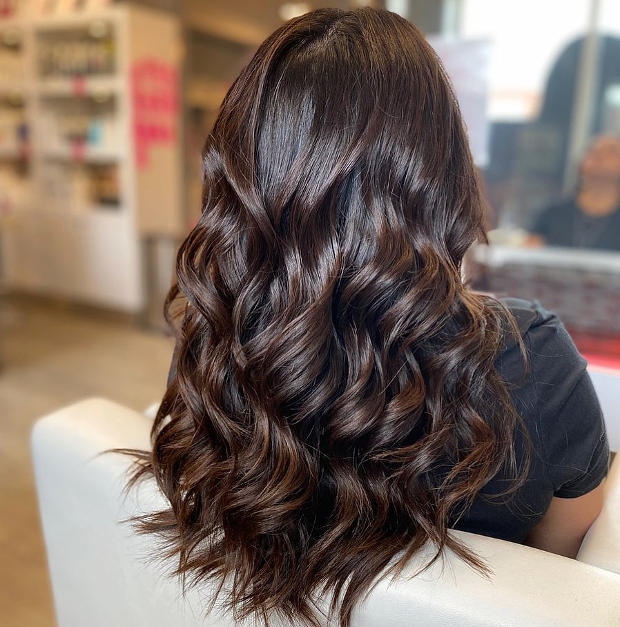 Rich Brunette Long Wavy Layers