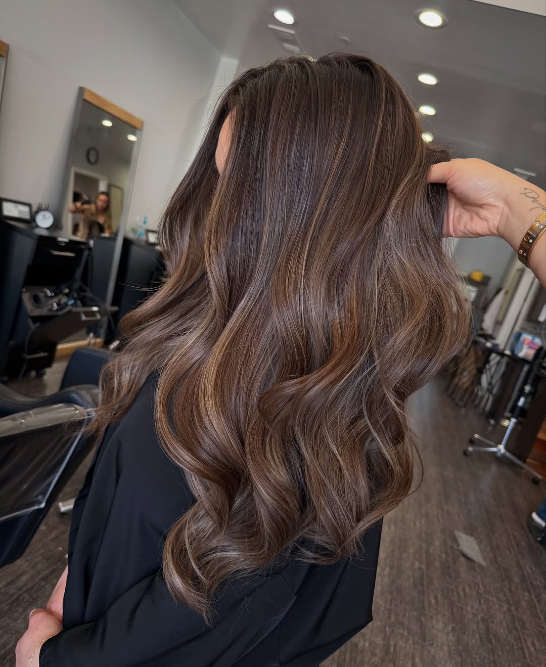 Rich Espresso With Subtle Caramel Balayage