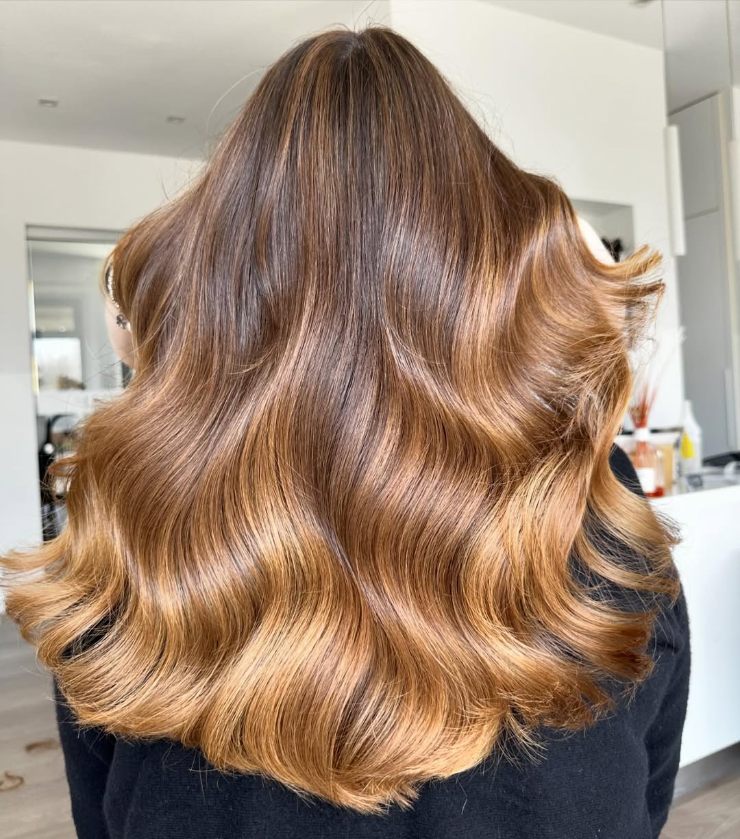 Rich Honey Brown Waves Long Layers