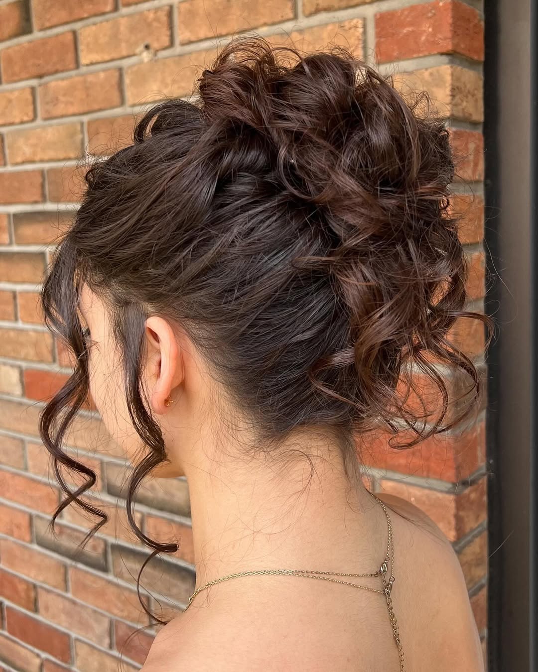 Romantic Messy Updo With Face-Framing Curls