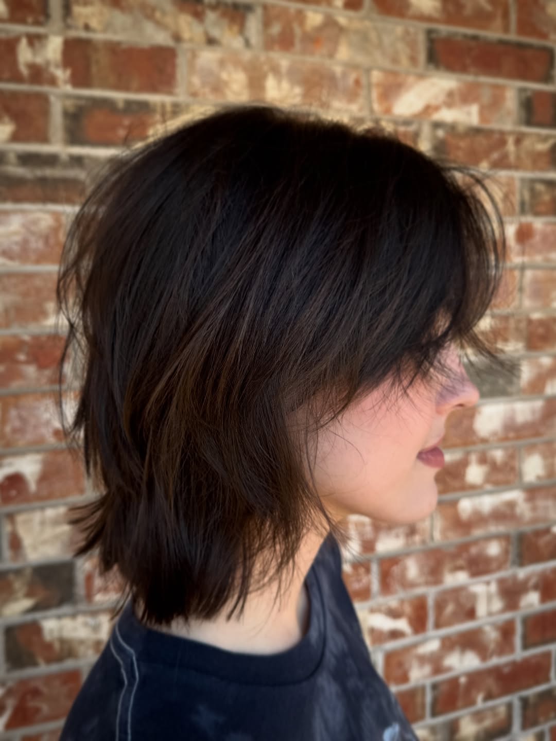 Shaggy Dark Brown Wolf Cut
