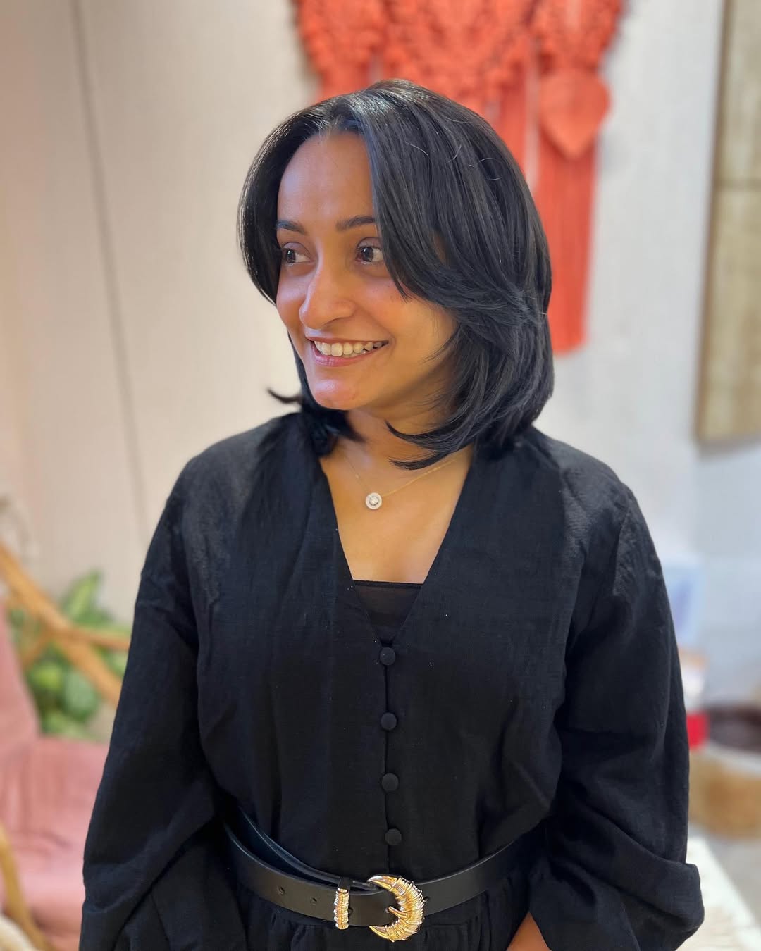 Shaggy Layers With Face-Framing Bangs