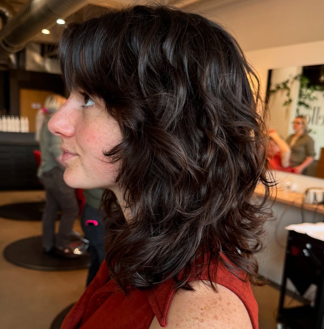 Shaggy Wolf Cut With Dark Chocolate Waves