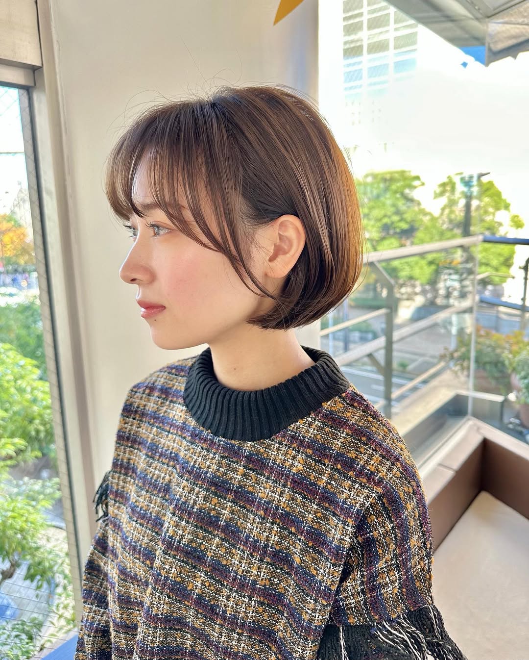 Sleek Brunette Bob With Face-Framing Layers