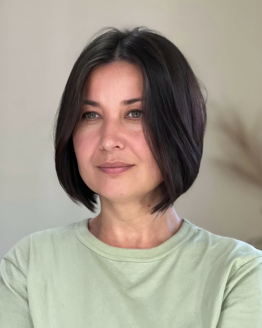 Sleek Chin Length Bob With Side Part