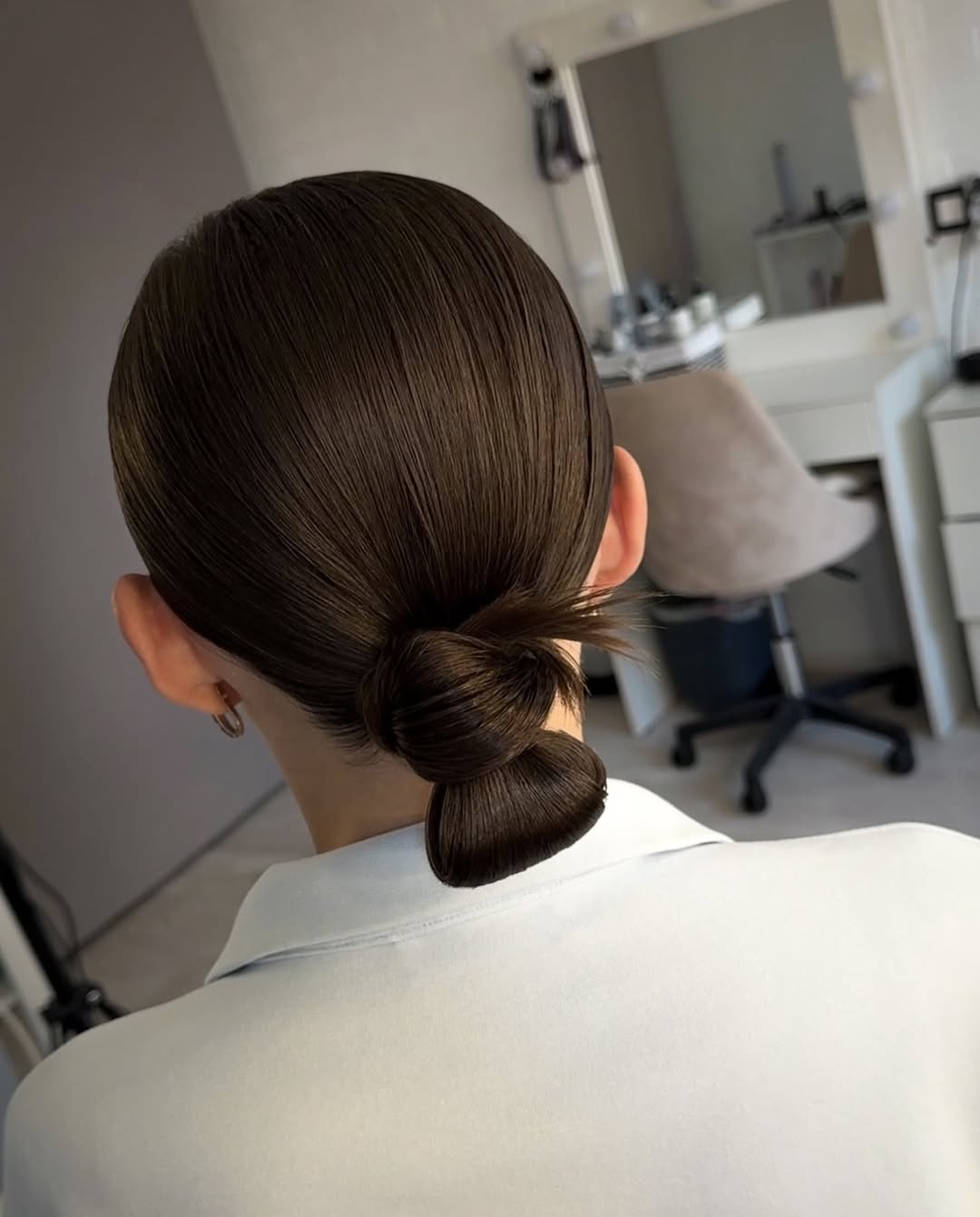 Sleek Double Twisted Low Bun