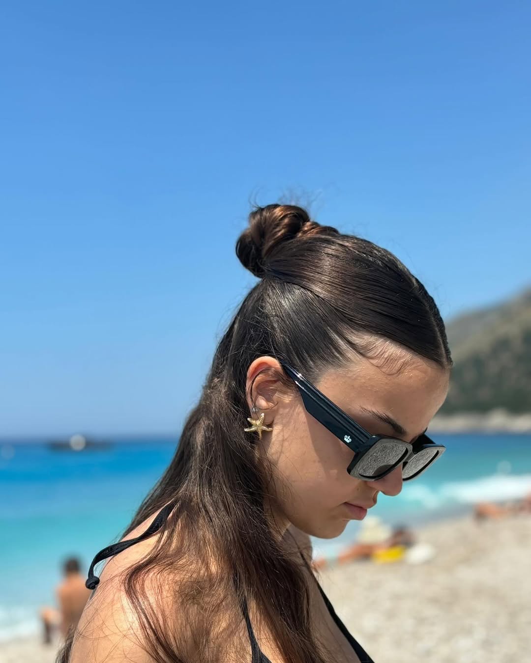 Sleek Half-Up Top Knot Beach Waves