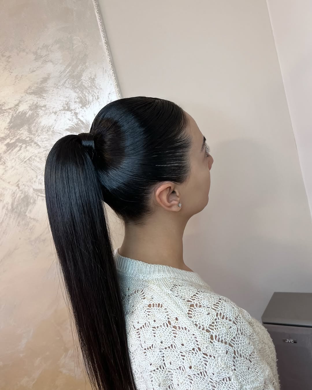 Sleek High Ponytail With Wrapped Base