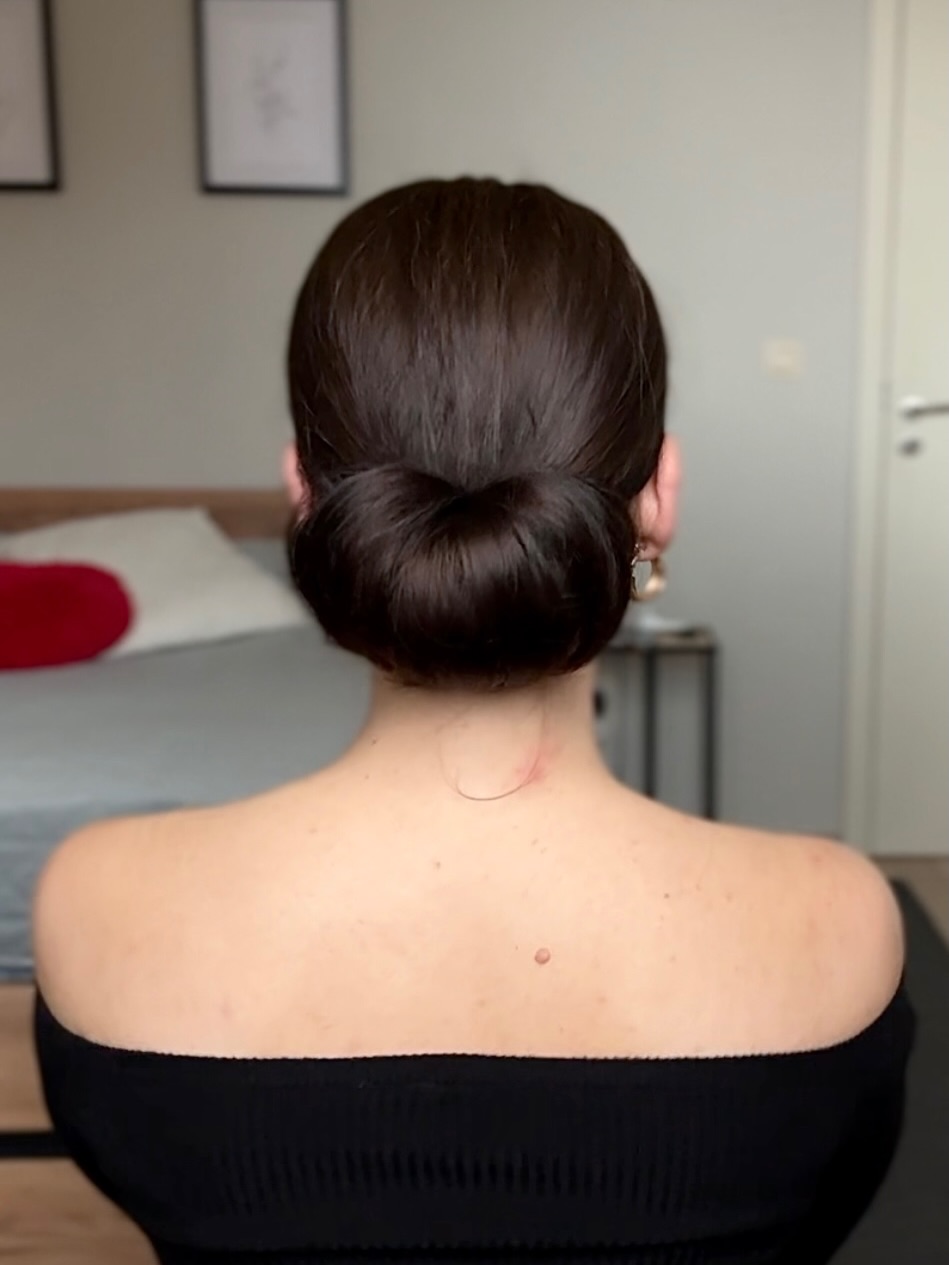 Sleek Low Bun With Voluminous Loop