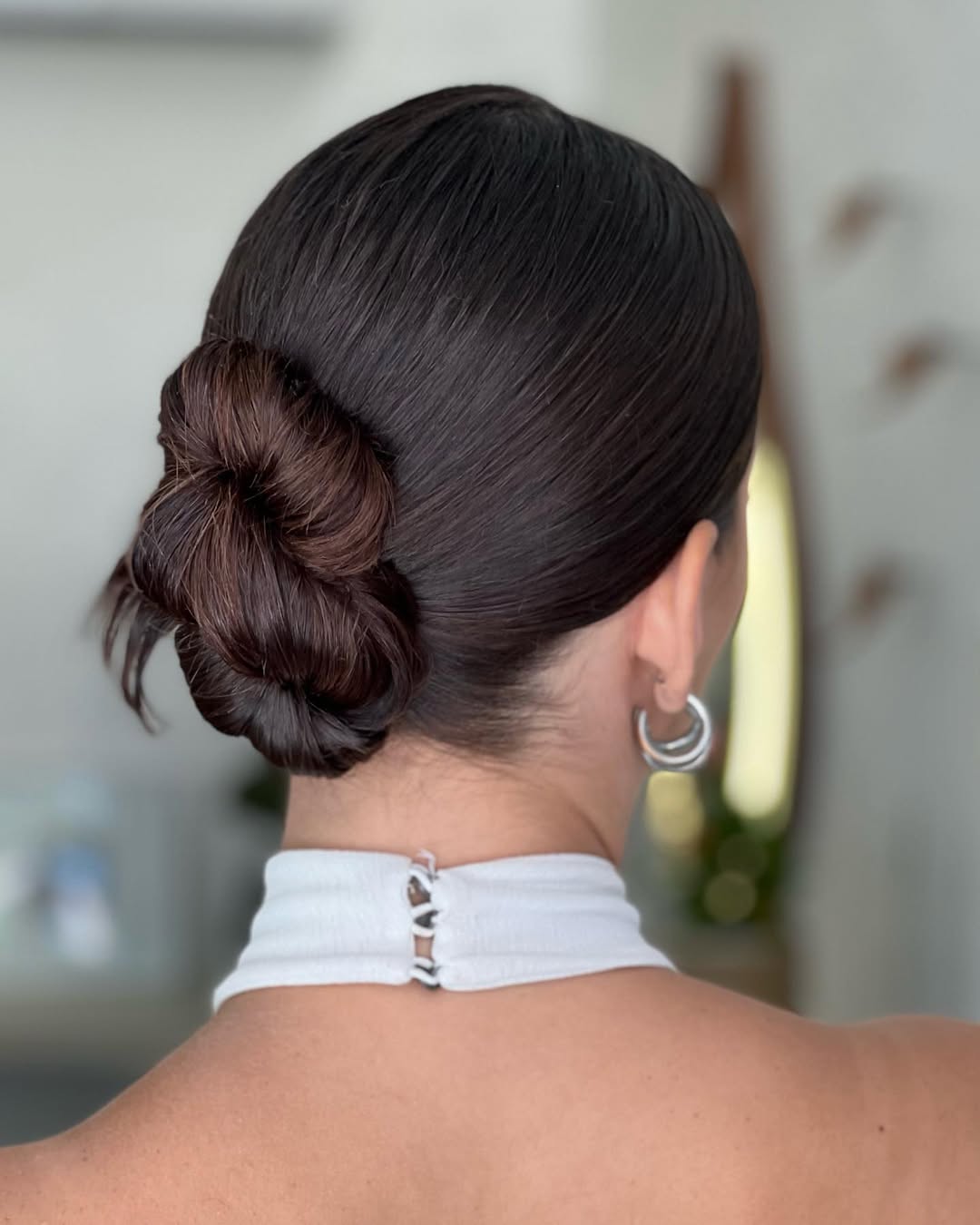 Sleek Low Knotted Bun