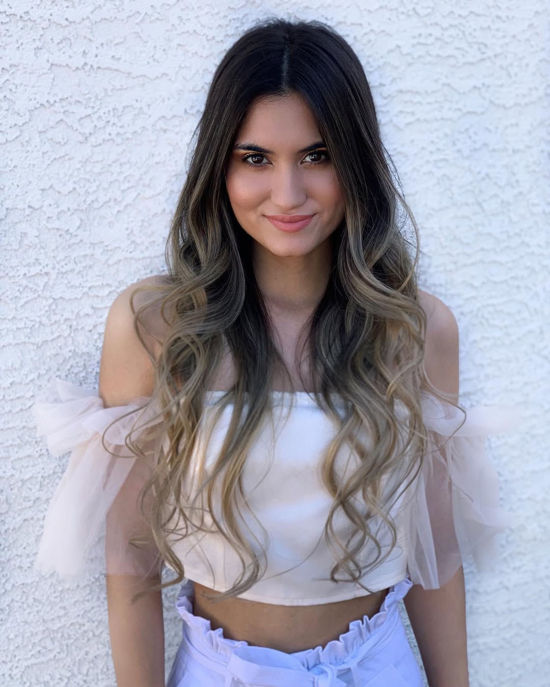 Soft Ash Blonde Balayage Long Loose Waves