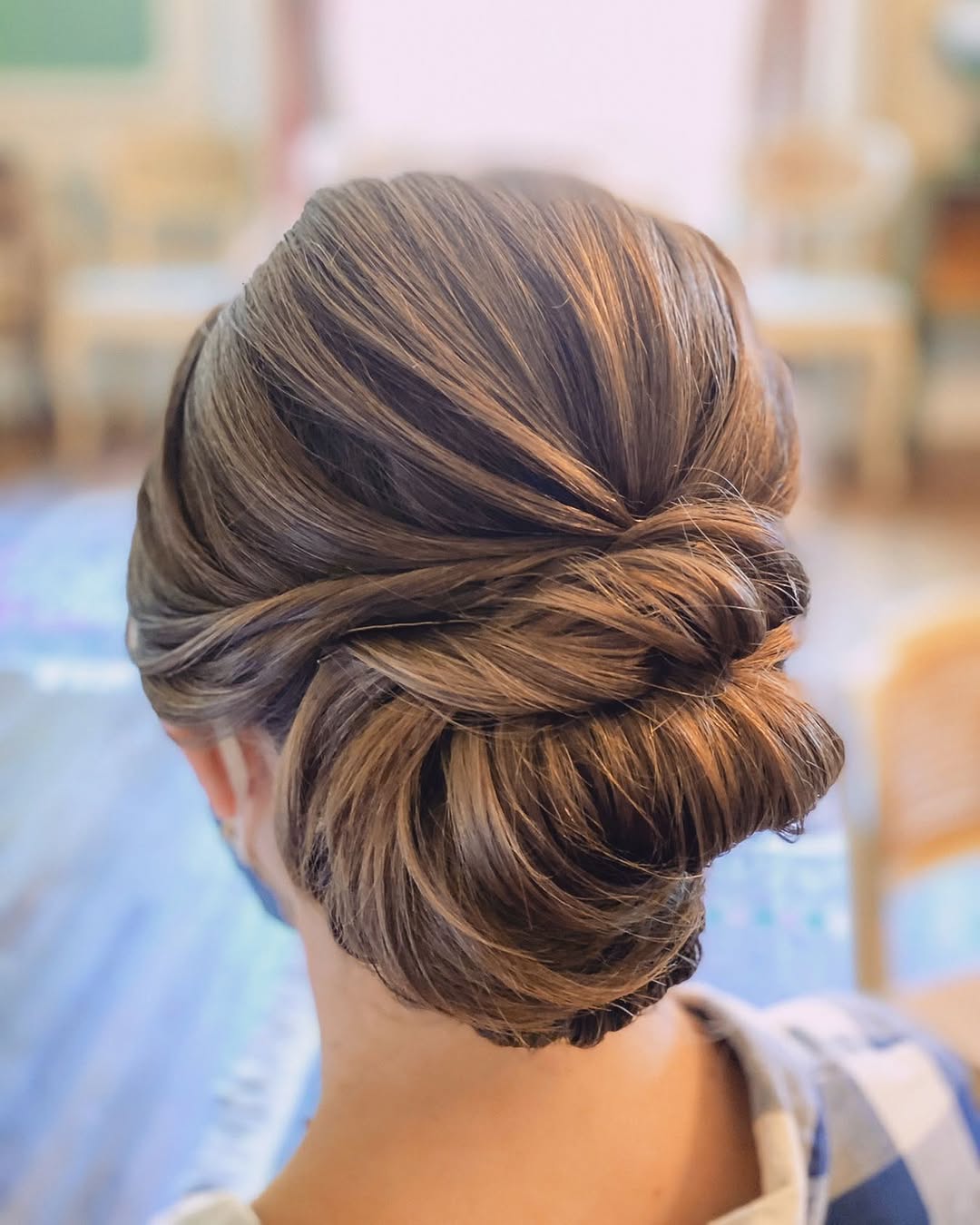 Sophisticated Twisted Low Bun Updo
