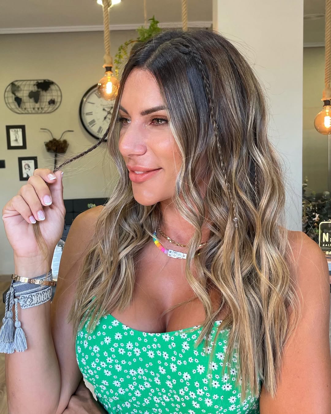 Summer Honey Ash Blonde Face Frame Braids