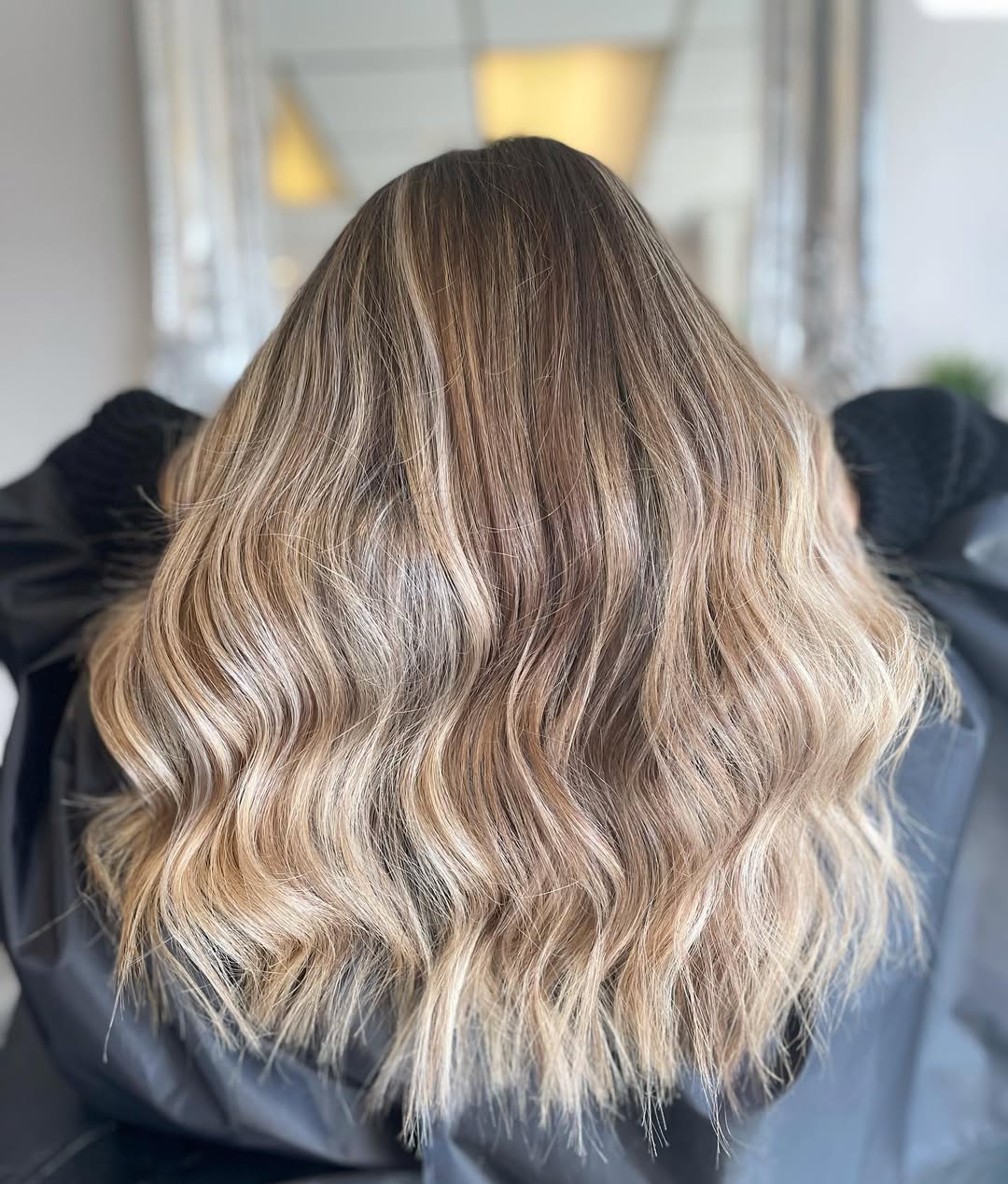 Summery Platinum Blonde Balayage Long Loose Waves
