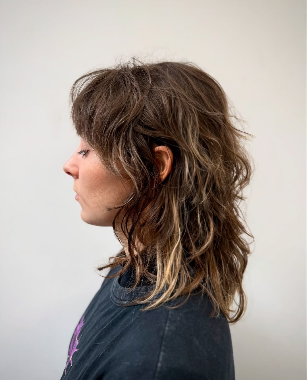 Textured Shag With Golden Blonde Face-Framing