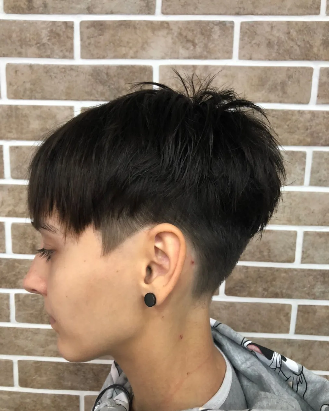 Textured Two-Tone Undercut Pixie Cut