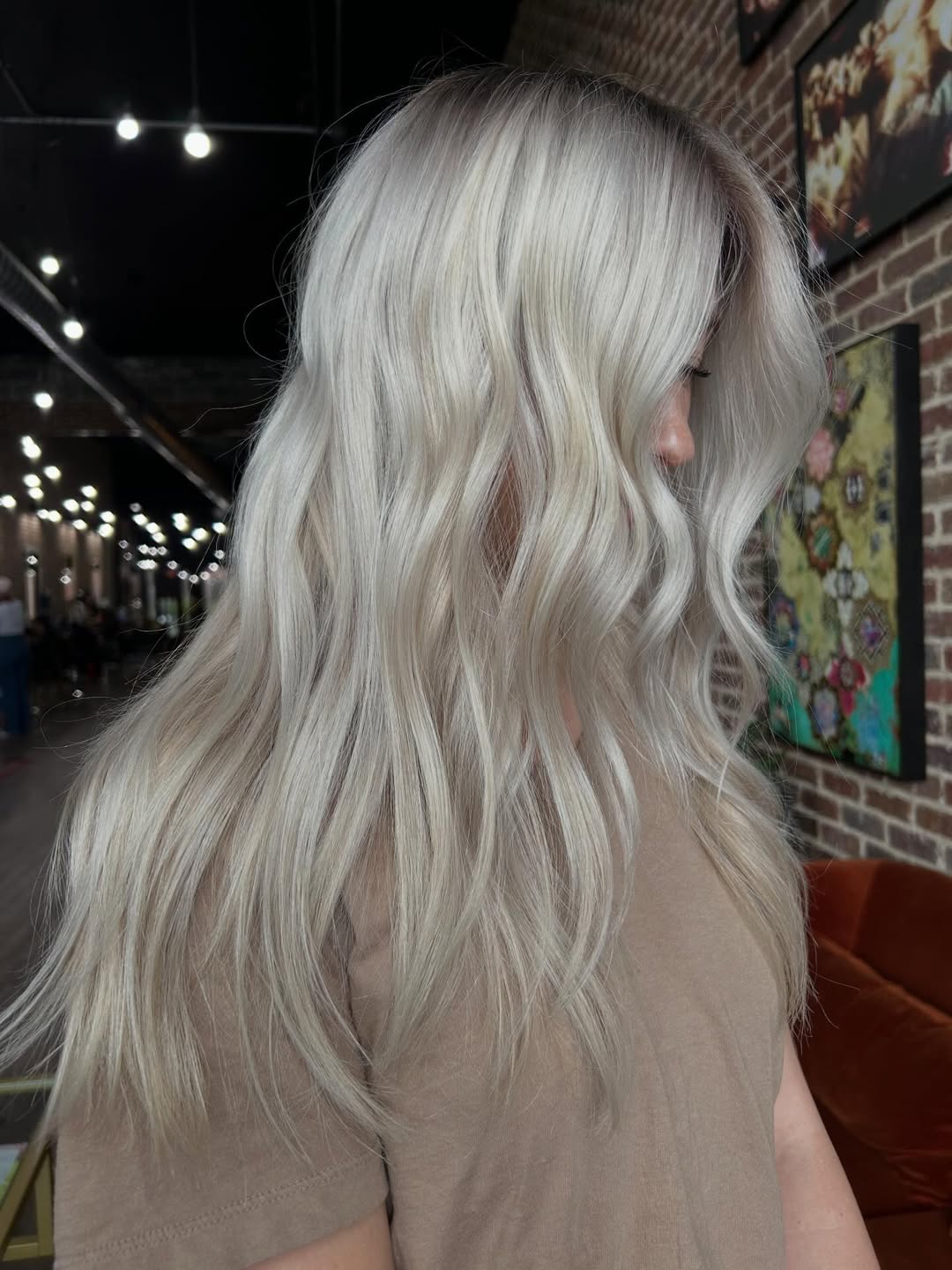 Vanilla Ice Platinum Blonde Waves With Shadow Root