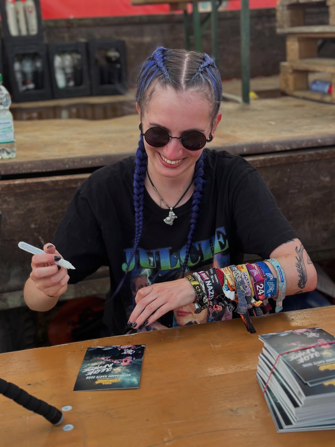 Vivid Blue Box Braids Festival Style