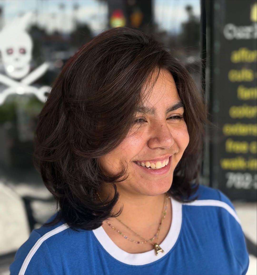 Voluminous Dark Chocolate Layered Bob