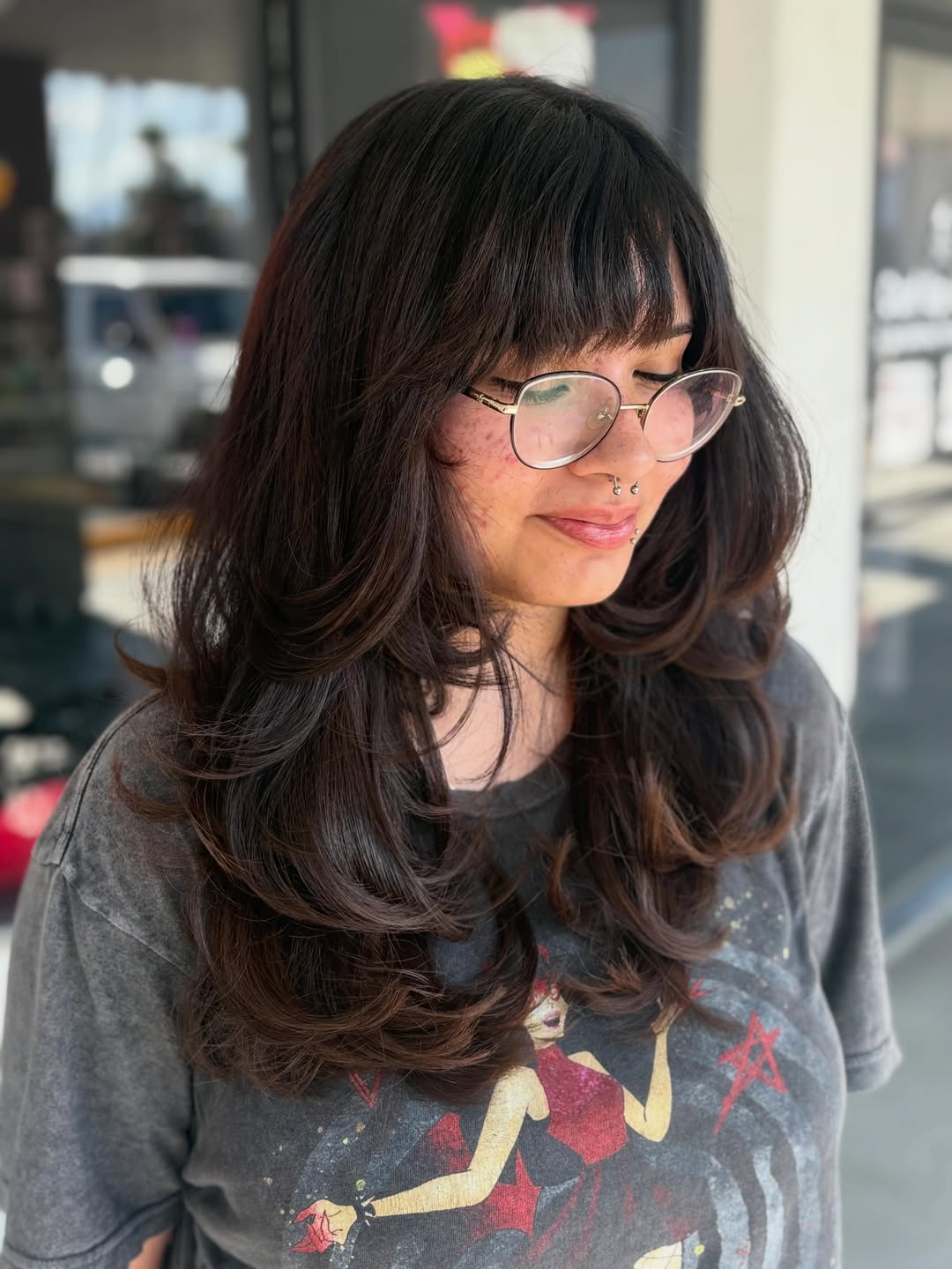 Voluminous Layered Cut With Wispy Bangs