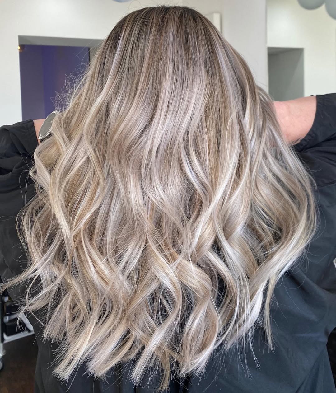 Warm Blonde Balayage With Lived-in Root Melt
