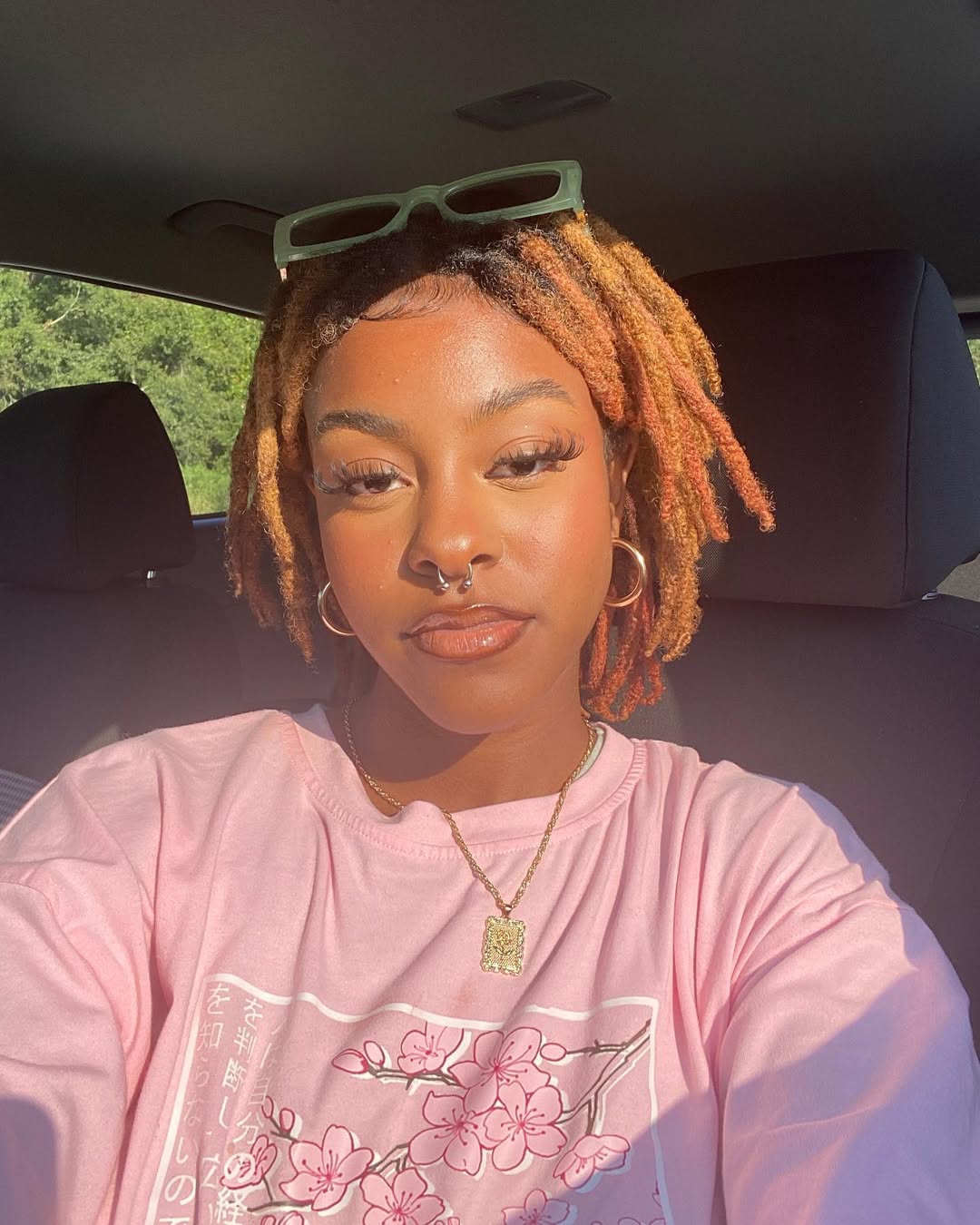 Warm Blonde Locs With Fluffy Edges