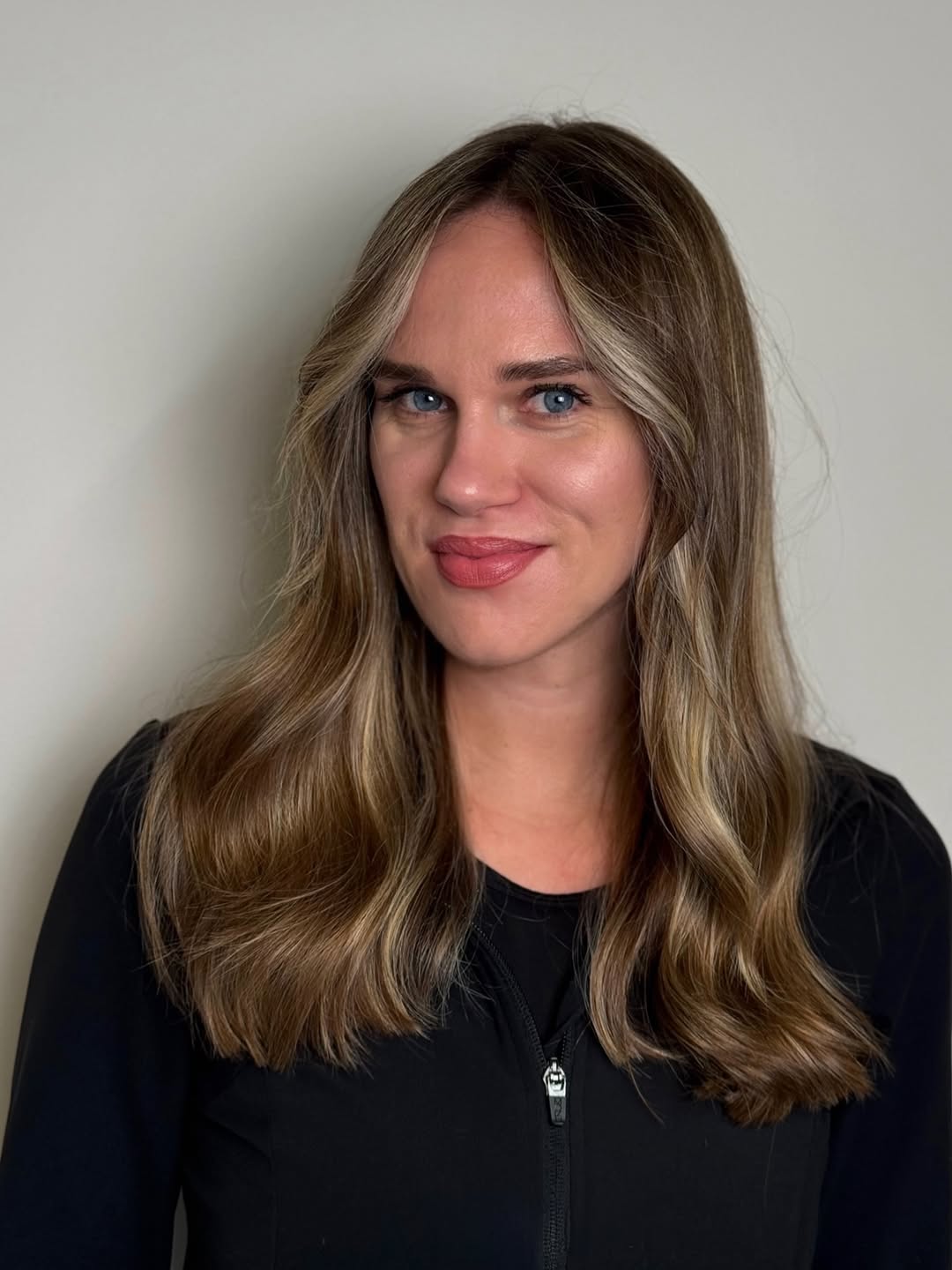 Warm Bronde Waves With Face-Framing Layers