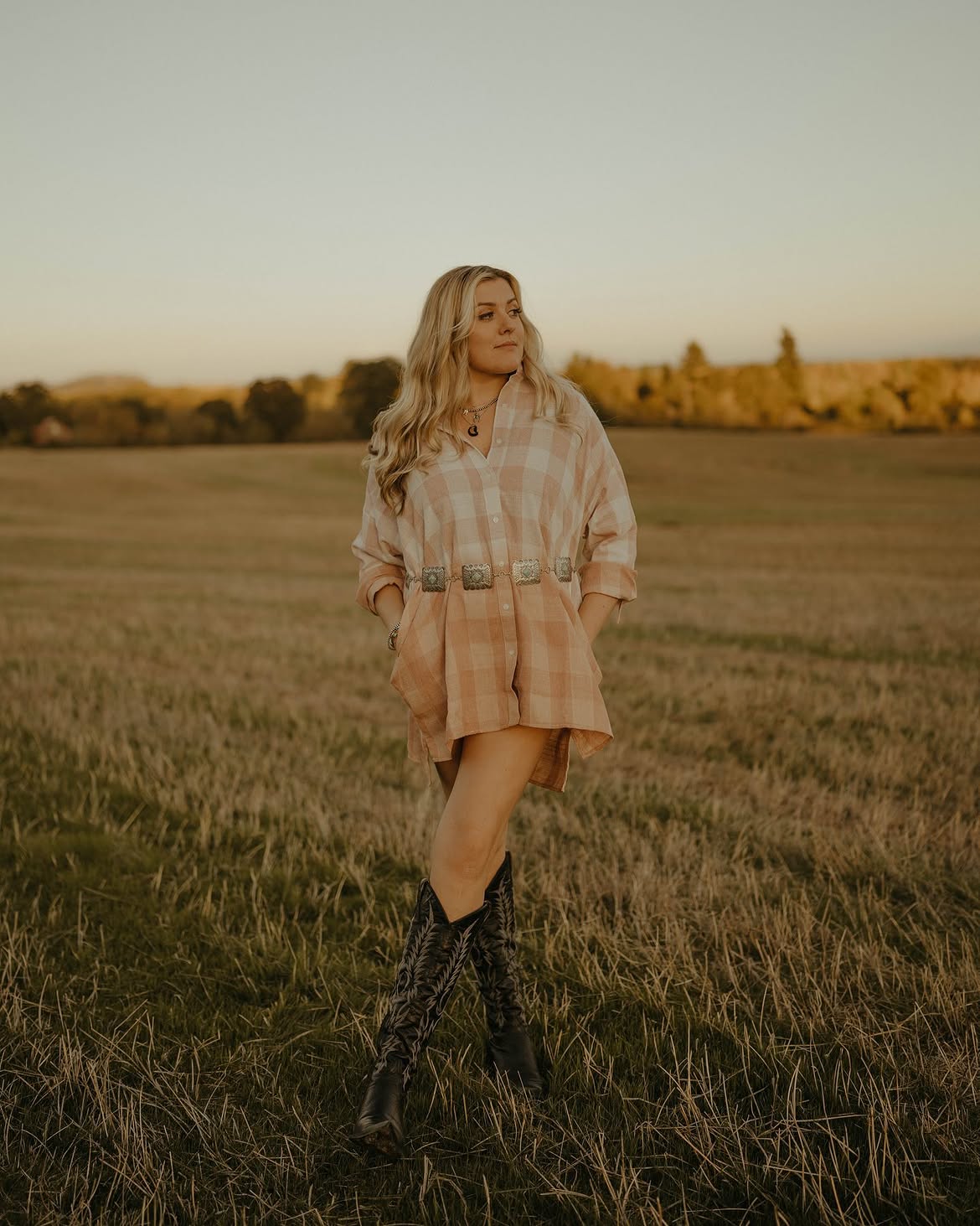 Weekend Western Shirt Dress And Boots Look