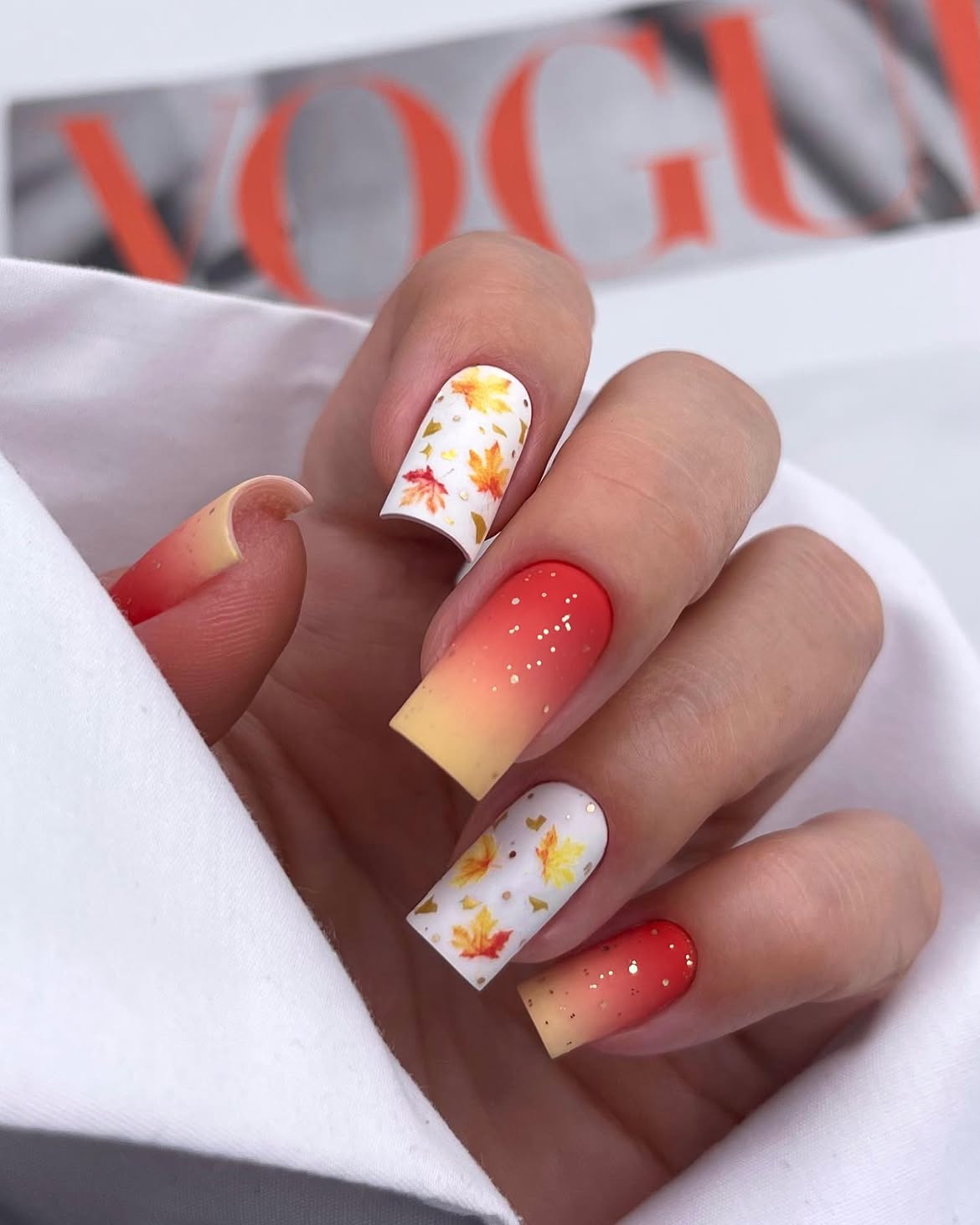 29 Stunning Fall Leaves Nail Ideas You Need To Try Now 28 Autumn Gradient Fall Leaves French Tips