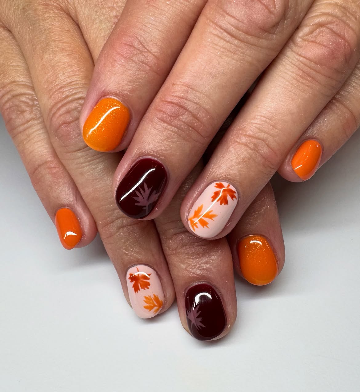 29 Stunning Fall Leaves Nail Ideas You Need To Try Now 11 Autumn Maple Leaf Fall Skittle Nails