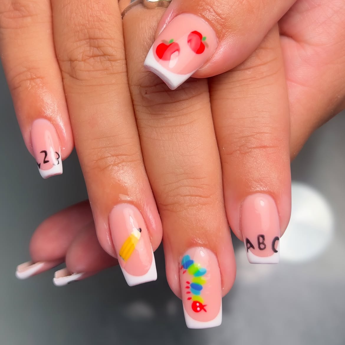 Back to School French Tips with Apple & ABC Art