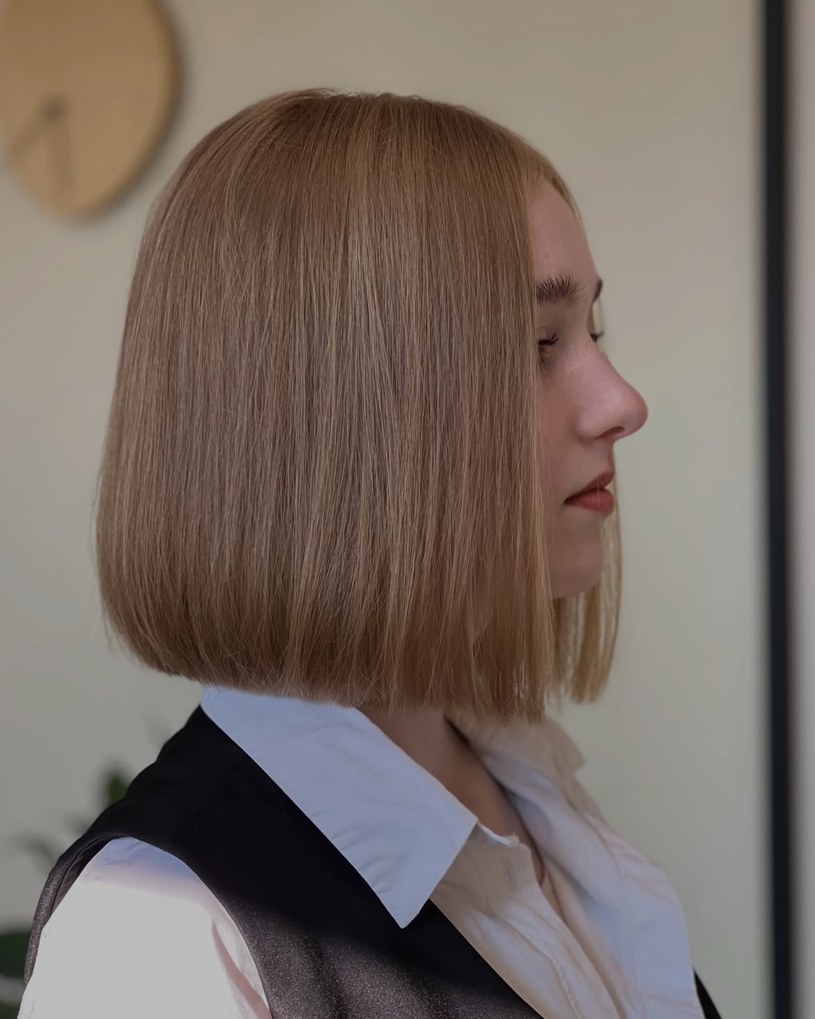 Blunt Bob With Ash Blonde Balayage