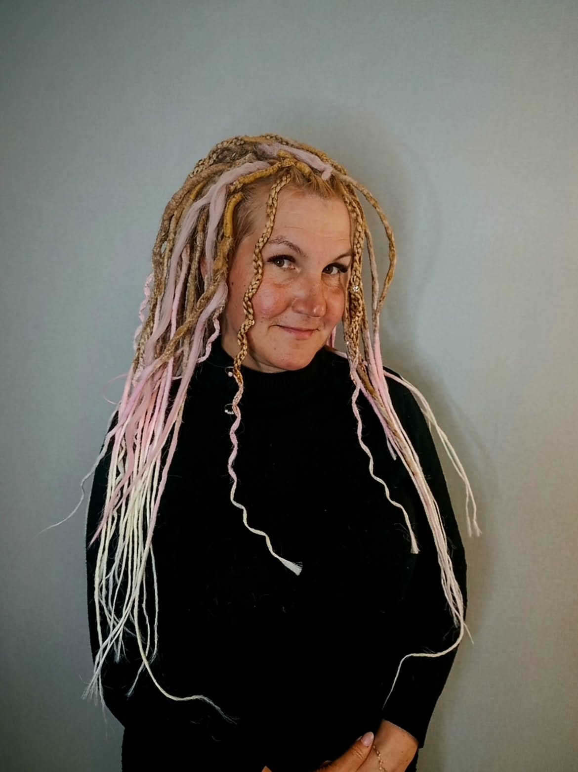 Boho Pink Streaked Braids