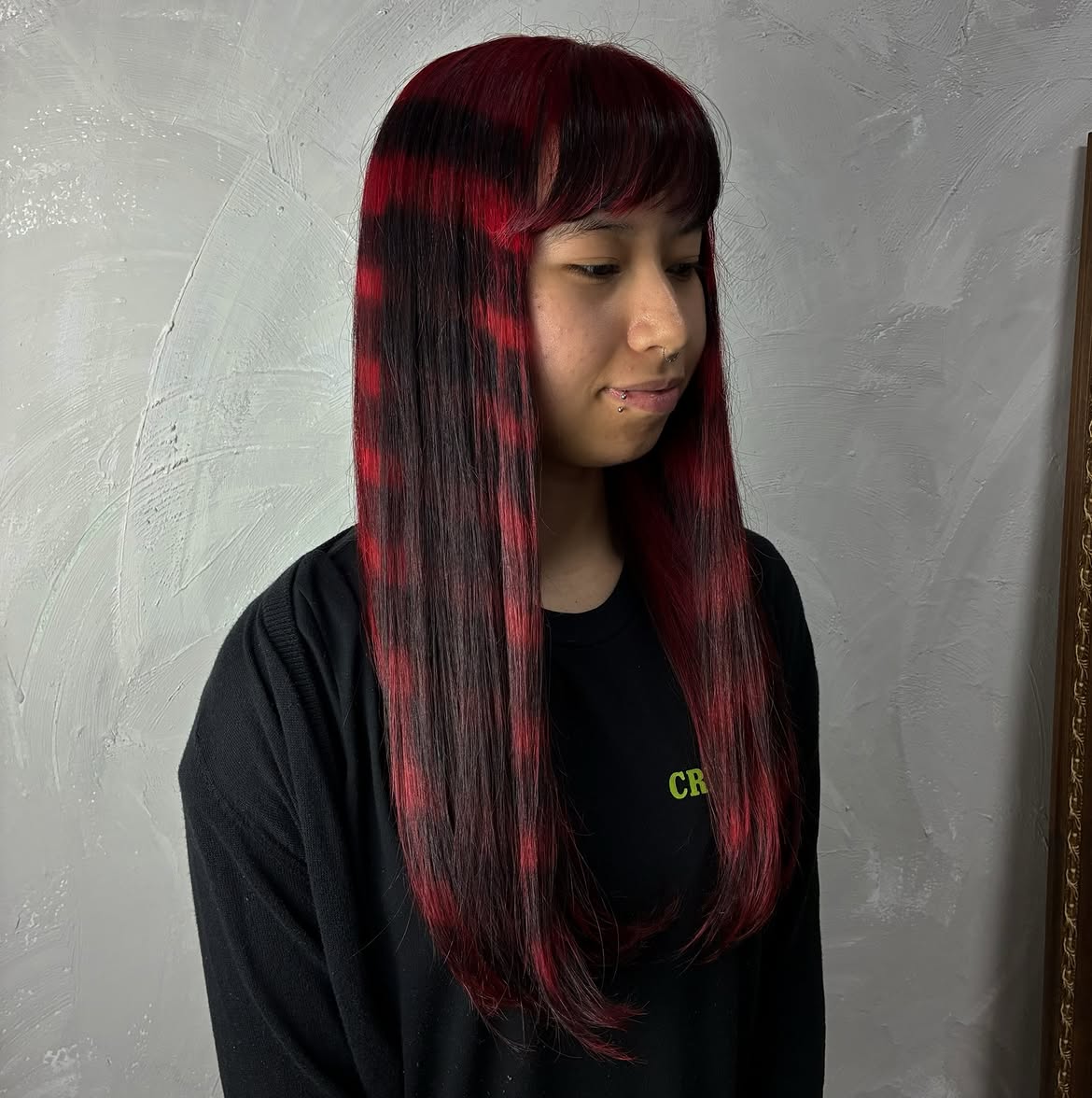 Bold Cherry Bomb Red And Black Hair