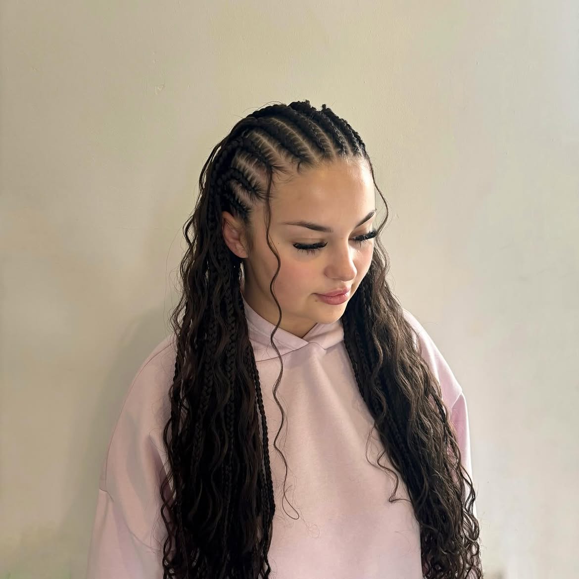 Braided Crown With Loose Waves