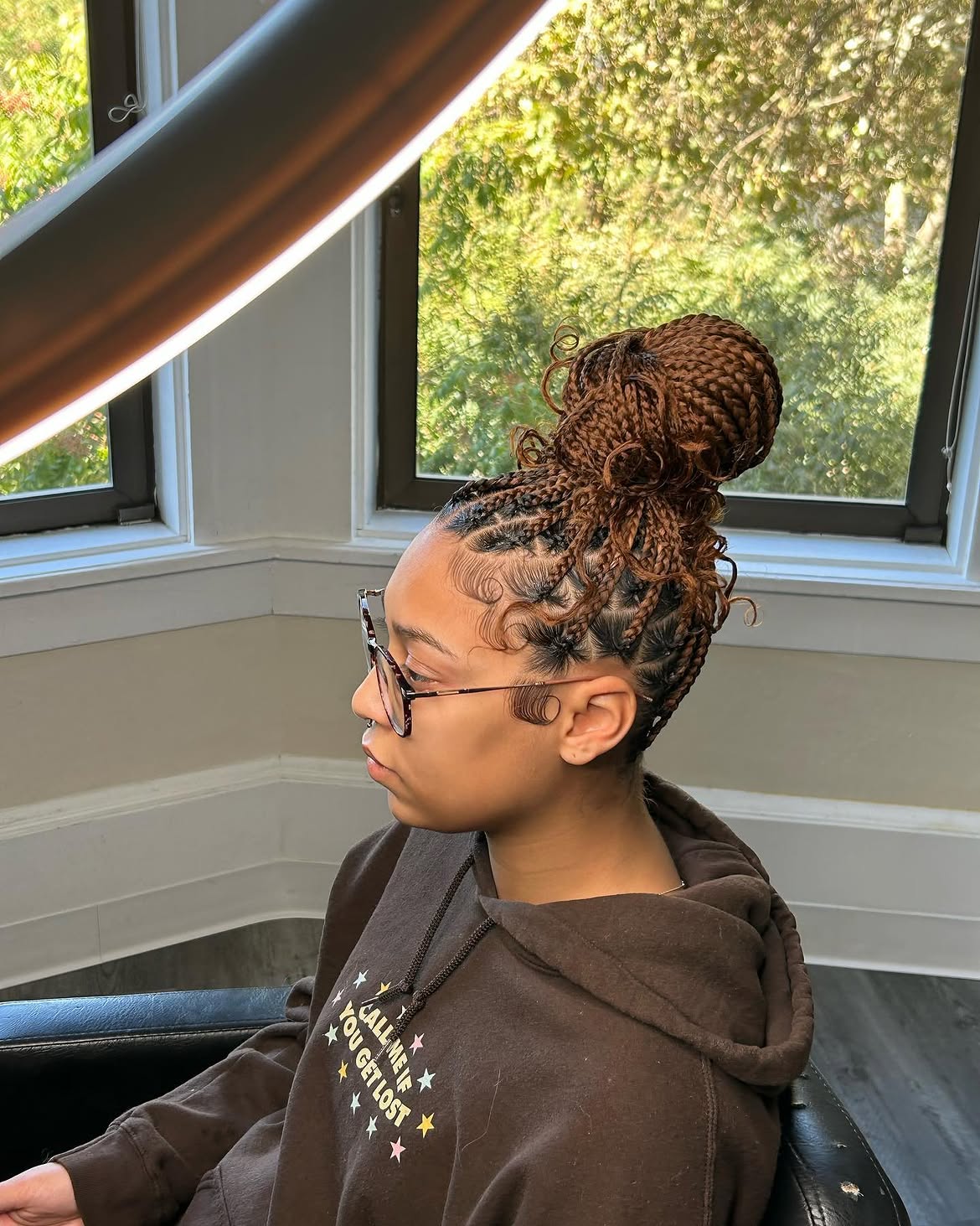 Braided Updo With Defined Baby Hairs