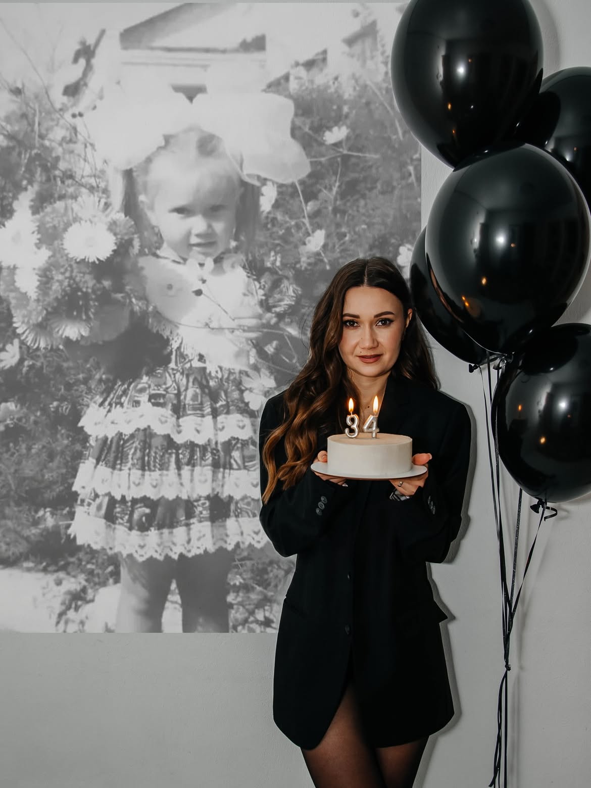 Chic Black Blazer Birthday Celebration